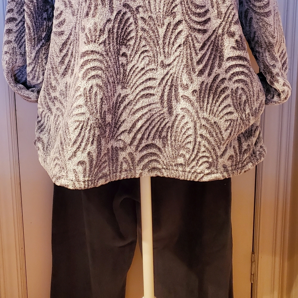 Xl Sweat Set Hood Zipper Front Pull String Pants - image 7